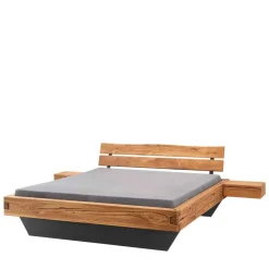 Balkenbett in Schwebeoptik mit Wangengestell - Dominico^Wohnen