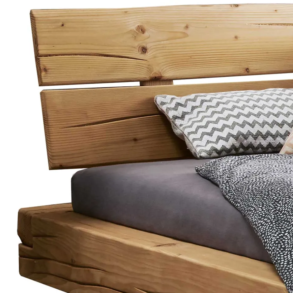 Balkenbett mit Bügelfüßen im rustikalen Stil - Teresina^Wohnen Outlet