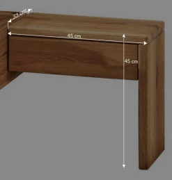 Wohnen Balkenbett mit Naturkanten Kopfteil - Blevos