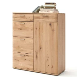 Balkeneiche Kombikommode mit 4 Schubladen - Mabasa^Wohnen Best