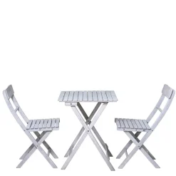 Wohnen Balkon Sitzgruppe in Grey Wash - Paisly (dreiteilig)