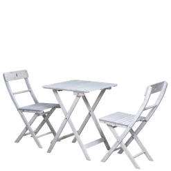 Wohnen Balkon Sitzgruppe in Grey Wash - Paisly (dreiteilig)