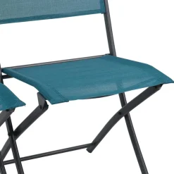 Wohnen Balkon Tischgruppe in Schwarz Türkis - Ariet (fünfteilig)