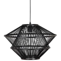 Bambus Pendelleuchten in Schwarz - Josie (2er Set)^Wohnen Hot