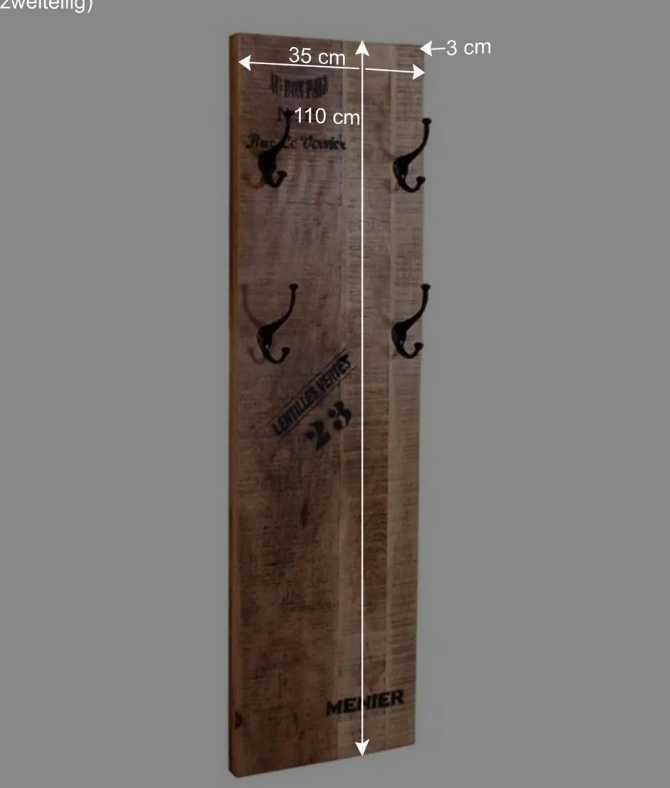 Wohnen Bank & 2 Garderobenpaneele für Flur - Indri (dreiteilig)