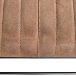 Wohnen Bank aus gedecktem Glattleder in Braun - Teamona