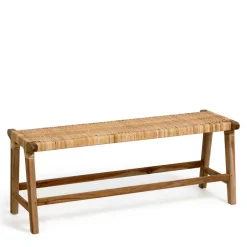 Wohnen Bank aus Rattan Geflecht & Teak Holz - Thani