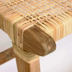 Wohnen Bank aus Rattan Geflecht & Teak Holz - Thani