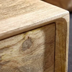 Wohnen Bank mit Schubladen aus Mangobaum Massivholz - Basserini