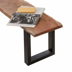 Wohnen Bank Viamare mit Baumkante Akazie massiv