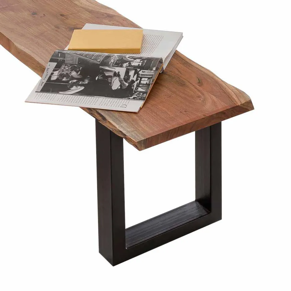 Wohnen Bank Viamare mit Baumkante Akazie massiv