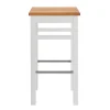 Wohnen Bar Hocker in Weiß und Kiefer Lauge - Ribardo