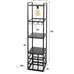 Wohnen Bar Regal mit Licht im Industrial Design - Levanton