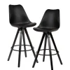 Wohnen Bar Schalenstühle in Schwarz - Ilussiana (2er Set)