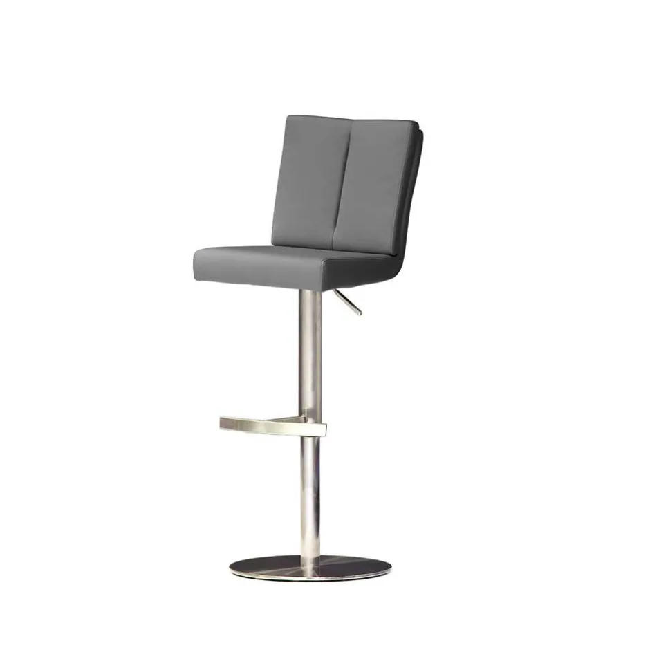 Wohnen Barhocker Drosalino aus Edelstahl gebürstet