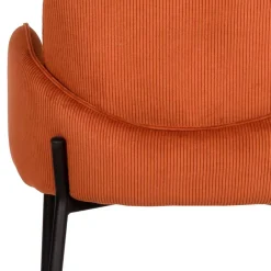 Wohnen Barhocker mit Armlehnen aus Cord Rost Braun - Benede (2er Set)