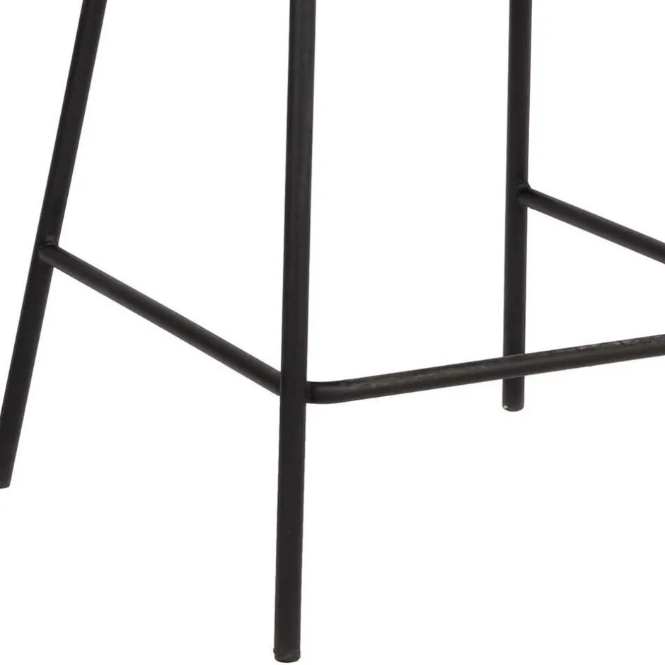 Wohnen Barhocker mit Armlehnen aus Cord Rost Braun - Benede (2er Set)