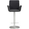 Wohnen Barhocker mit Lehne & Armlehnen in Anthrazit - Kanella