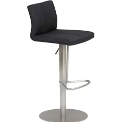 Barhocker mit Lehne in Anthrazit Microfaser - Tyvoria^Wohnen Clearance