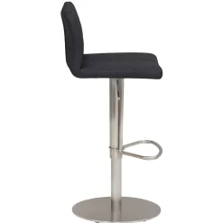 Barhocker mit Lehne in Anthrazit Microfaser - Tyvoria^Wohnen Clearance