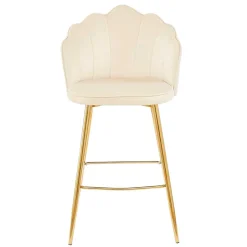 Barhocker mit Muschel-Lehne in Beige - Grovossa (2er Set)^Wohnen Sale