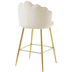 Barhocker mit Muschel-Lehne in Beige - Grovossa (2er Set)^Wohnen Sale