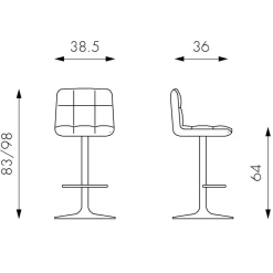 Barhocker Woma in Weiß (2er Set)^Wohnen