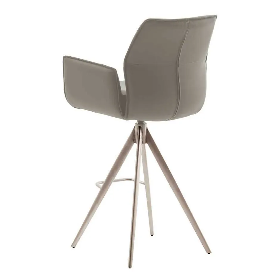 Wohnen Bar-Lederstühle mit Armlehnen - Damien (2er Set)