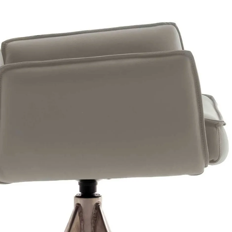 Wohnen Bar-Lederstühle mit Armlehnen - Damien (2er Set)