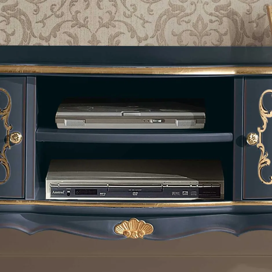 Wohnen Barock Design TV Wand 325 cm breit - Otaligo (dreiteilig)