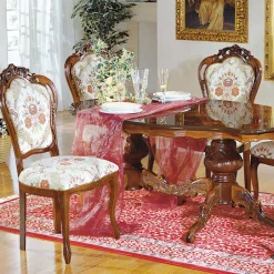 Wohnen Barock Esszimmer Gruppe Magari mit ovalem Tisch (sechsteilig)