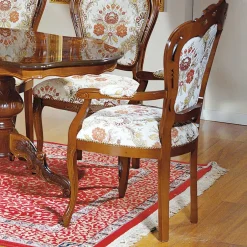 Barock Esszimmersessel Magari mit Holz Nussbaumfarben^Wohnen Discount