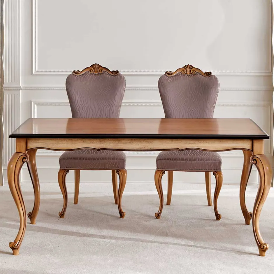 Barock Esszimmertisch in Buche Braun - Vuluza^Wohnen