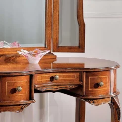 Barock Frisierkommode mit Spiegel Agosto in Nussbaum^Wohnen Outlet