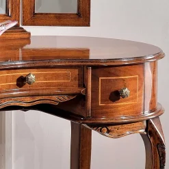 Barock Frisierkommode mit Spiegel Agosto in Nussbaum^Wohnen Outlet