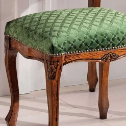 Wohnen Barock Hocker gepolstert Agosto in Grün