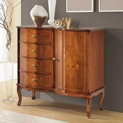 Wohnen Barock Kombi-Kommode in Nussbaumfarben - Motiz