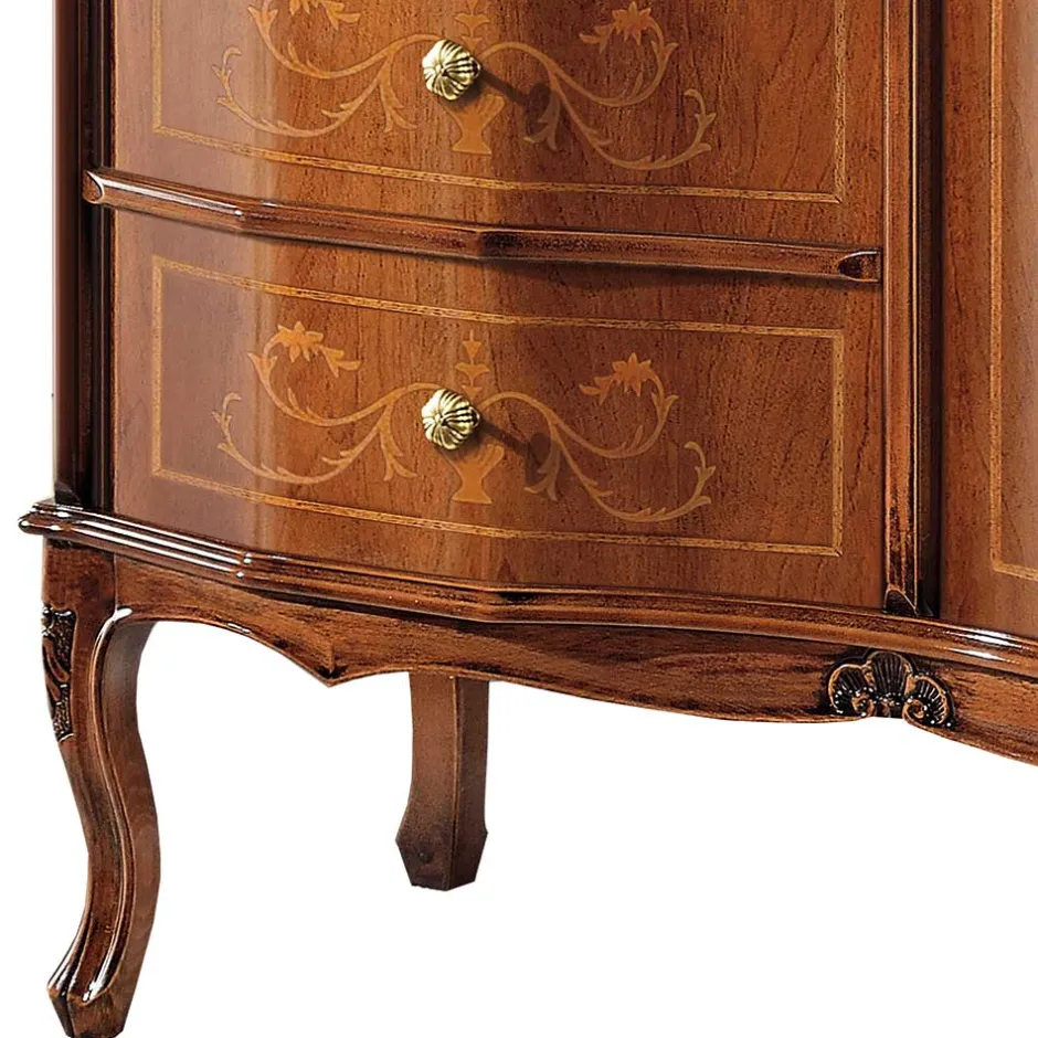 Wohnen Barock Kombi-Kommode in Nussbaumfarben - Motiz