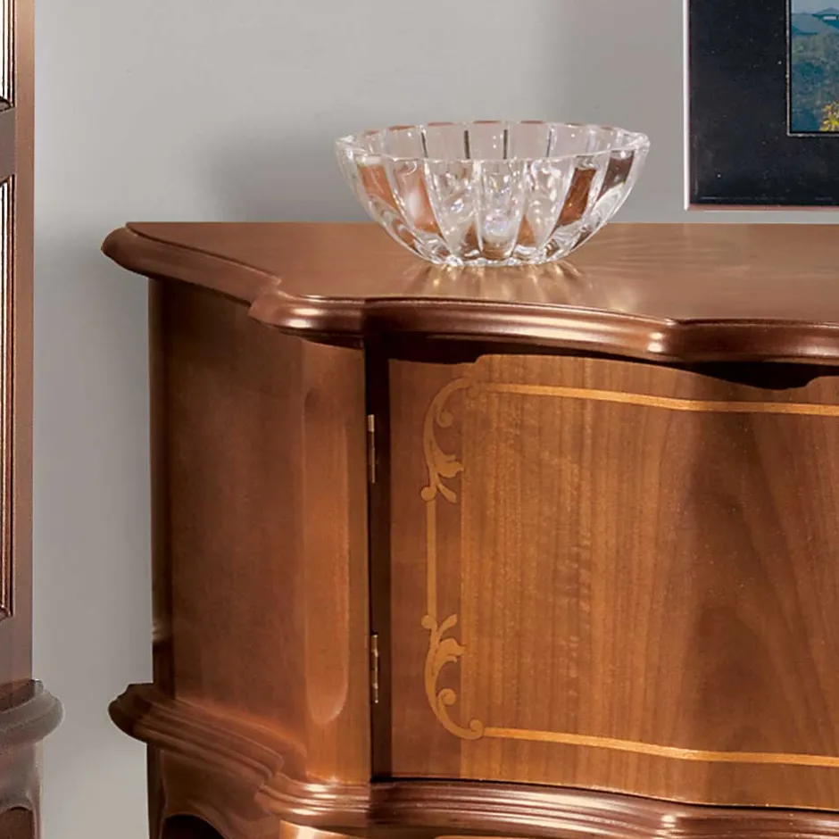 Barock Lowboard für Fernseher Dentro in Nussbaumfarben^Wohnen Outlet