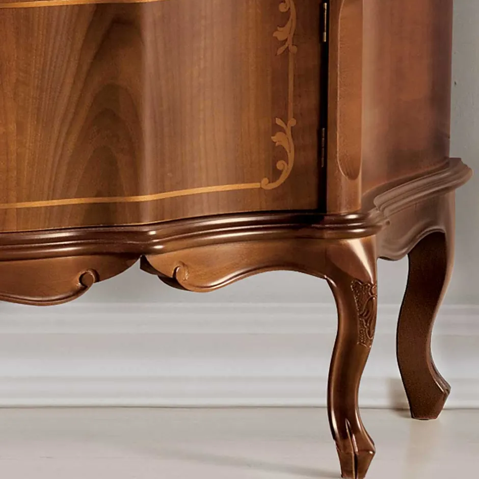 Barock Lowboard für Fernseher Dentro in Nussbaumfarben^Wohnen Outlet