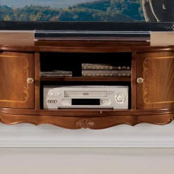 Barock Lowboard für Fernseher Dentro in Nussbaumfarben^Wohnen Outlet