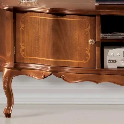 Barock Lowboard für Fernseher Dentro in Nussbaumfarben^Wohnen Outlet