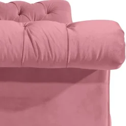 Wohnen Barock Style Big Sessel in Rosa Samtvelours - Clewono