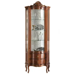 Barock Vitrinenschrank mit 2 Schubladen Dentro 80cm breit^Wohnen Sale