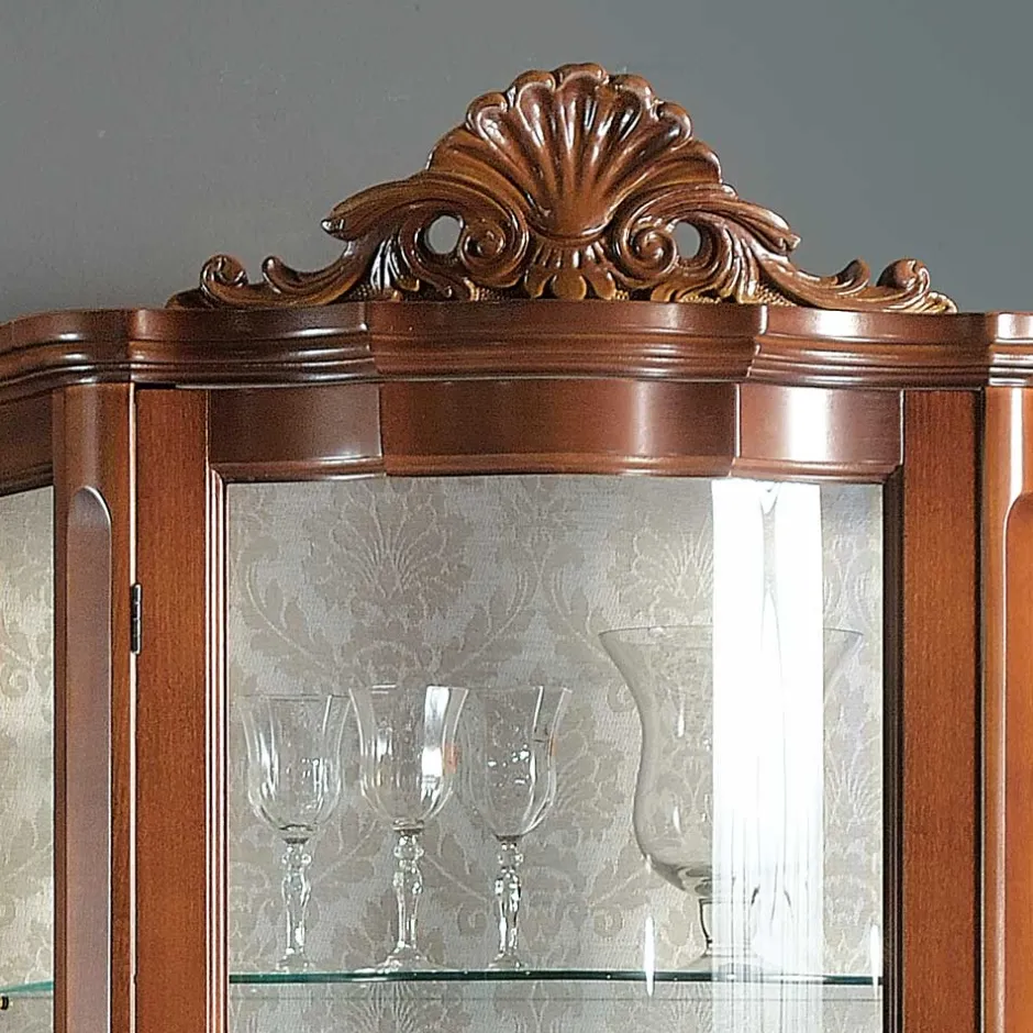 Barock Vitrinenschrank mit 2 Schubladen Dentro 80cm breit^Wohnen Sale