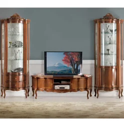 Barock Vitrinenschrank mit 2 Schubladen Dentro 80cm breit^Wohnen Sale