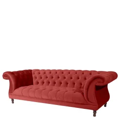 Wohnen Barock Wohnzimmersofa in Ziegelrot - Henissa