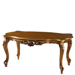 Wohnen Barockstil Couchtisch in Buche Braun - Avellina