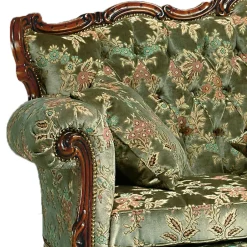 Wohnen Barock-Stil Sofa in Grün mit Blumen - Graz