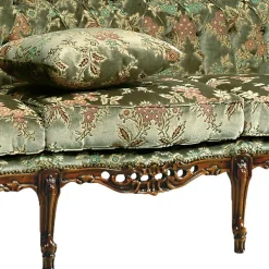 Wohnen Barock-Stil Sofa in Grün mit Blumen - Graz